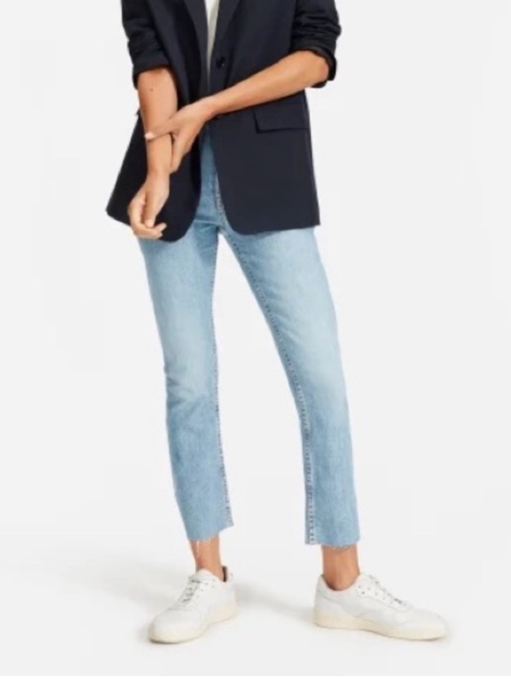EVERLANE High Rise Kick Crop Denim Jeans sz 25
